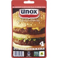 Een afbeelding van Unox Dubbeldekkers hamburgers