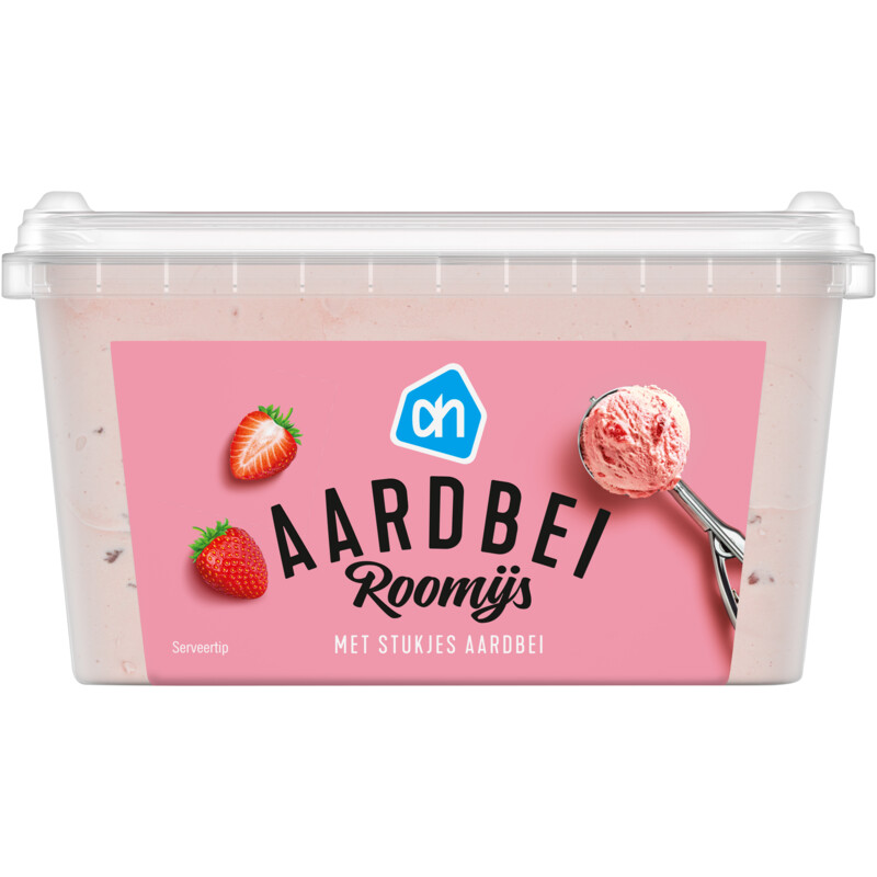 Een afbeelding van AH Roomijs aardbei