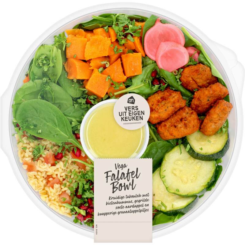 Een afbeelding van AH Verse vega falafel bowl