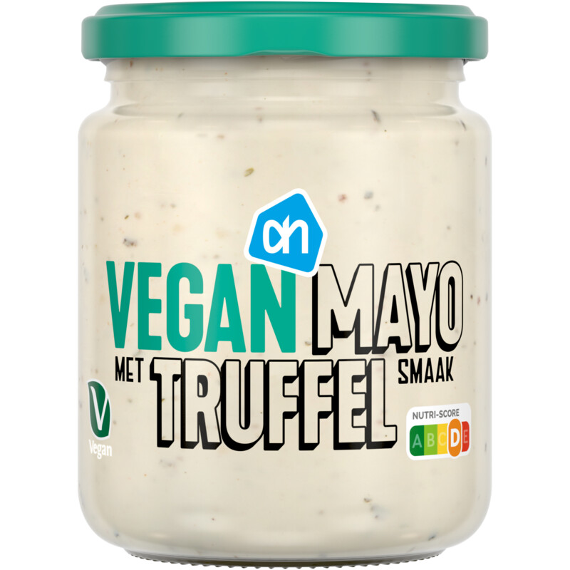Een afbeelding van AH Vegan mayo met truffelsmaak