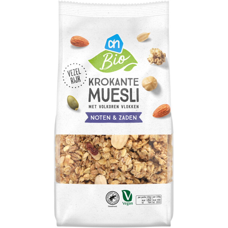 AH Biologisch Krokante muesli noten & zaden bestellen Albert Heijn