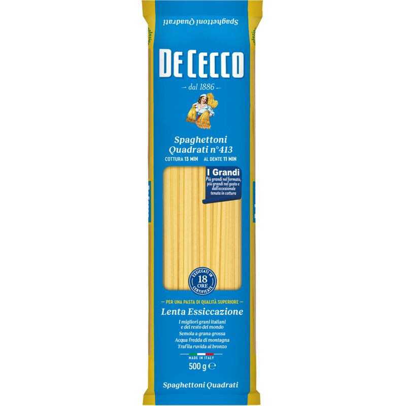 Een afbeelding van De Cecco Spaghettoni quadrati 413