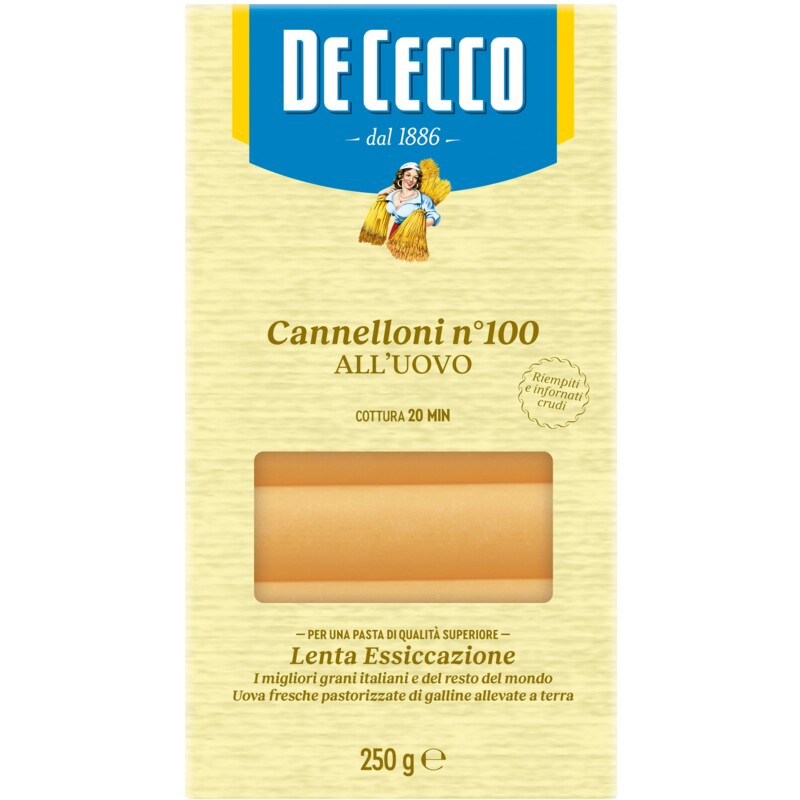 Een afbeelding van De Cecco Cannelloni all'uovo