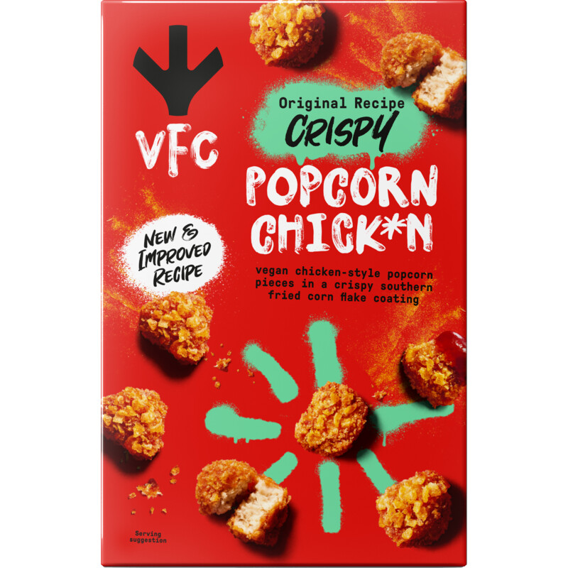 Een afbeelding van Vegan Fried Chick*n Vegan popcorn chicken