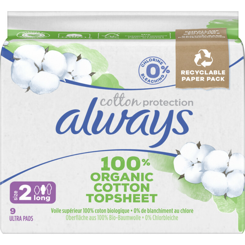 Een afbeelding van Always Maandverband organic cotton long plus