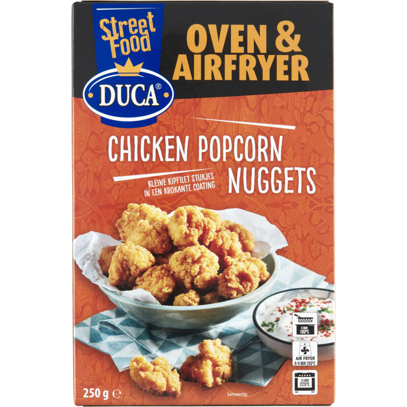 Een afbeelding van Duca Chicken popcorn nuggets