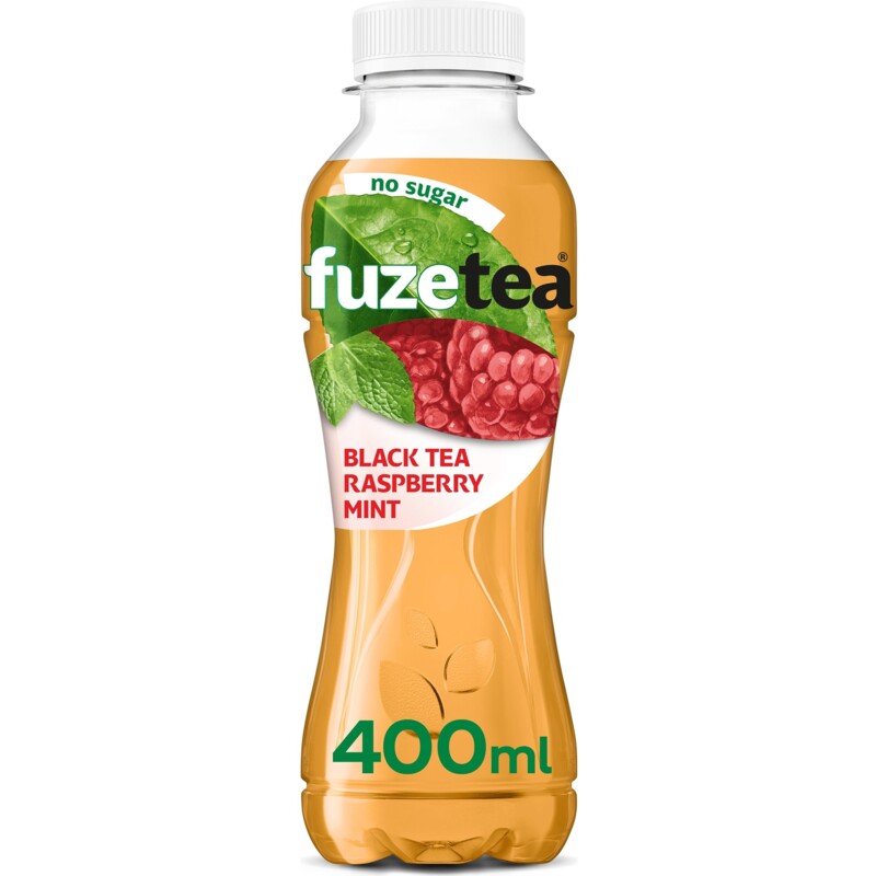 Een afbeelding van Fuze Tea Black ice tea raspberry mint no sugar