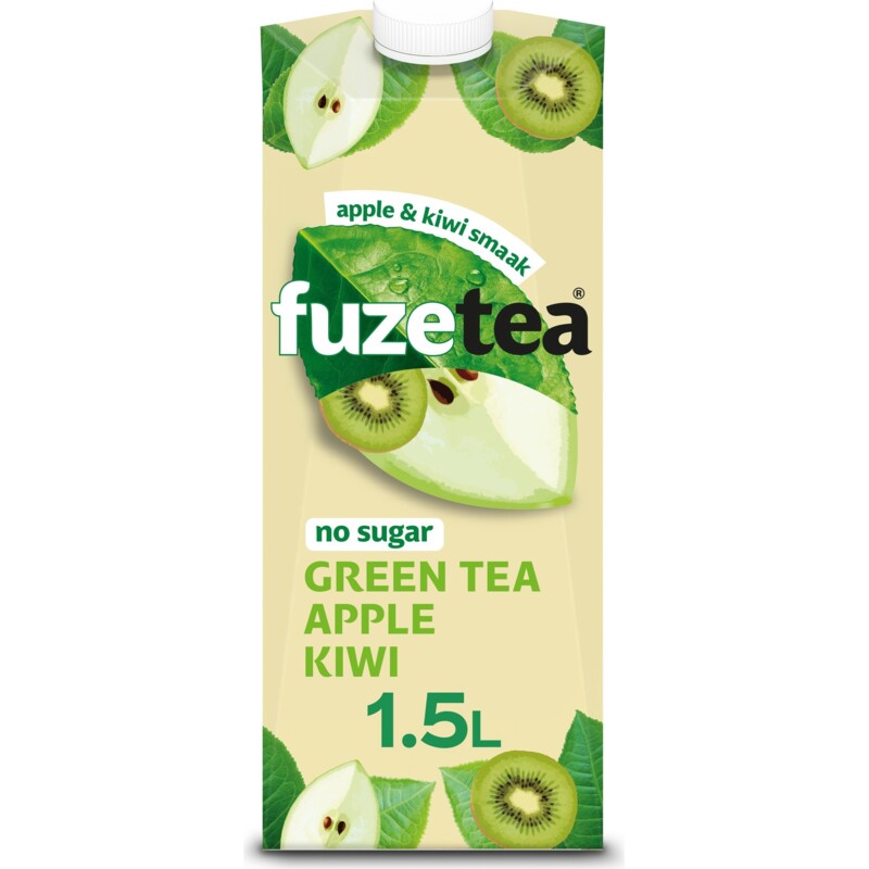 Een afbeelding van Fuze Tea Green tea appel kiwi no sugar