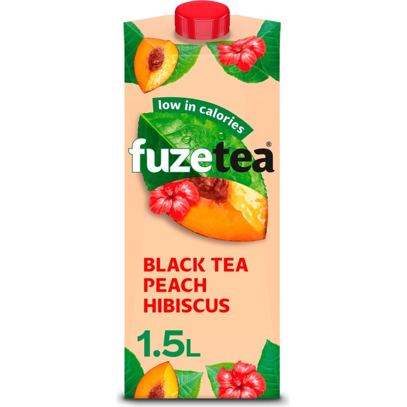 Fuze Tea Black Ice Tea Peach Hibiscus reserveren Albert Heijn
