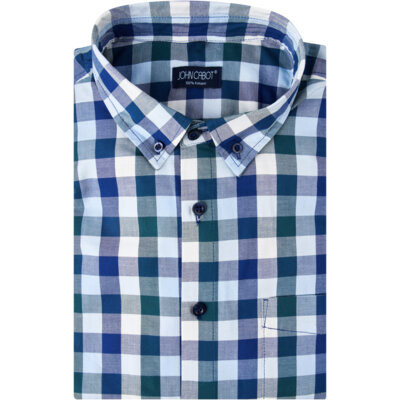 pdp-image-John Cabot Overhemd ruit groen 39-40