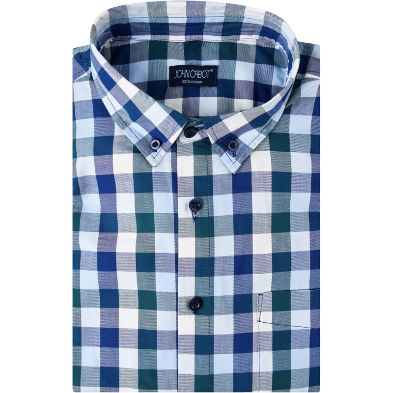 Een afbeelding van John Cabot Overhemd ruit groen 43-44