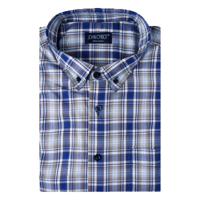 pdp-image-John Cabot Overhemd ruit blauw 39-40