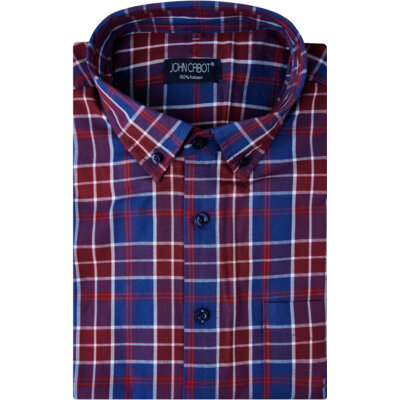 pdp-image-John Cabot Overhemd ruit rood 41-42