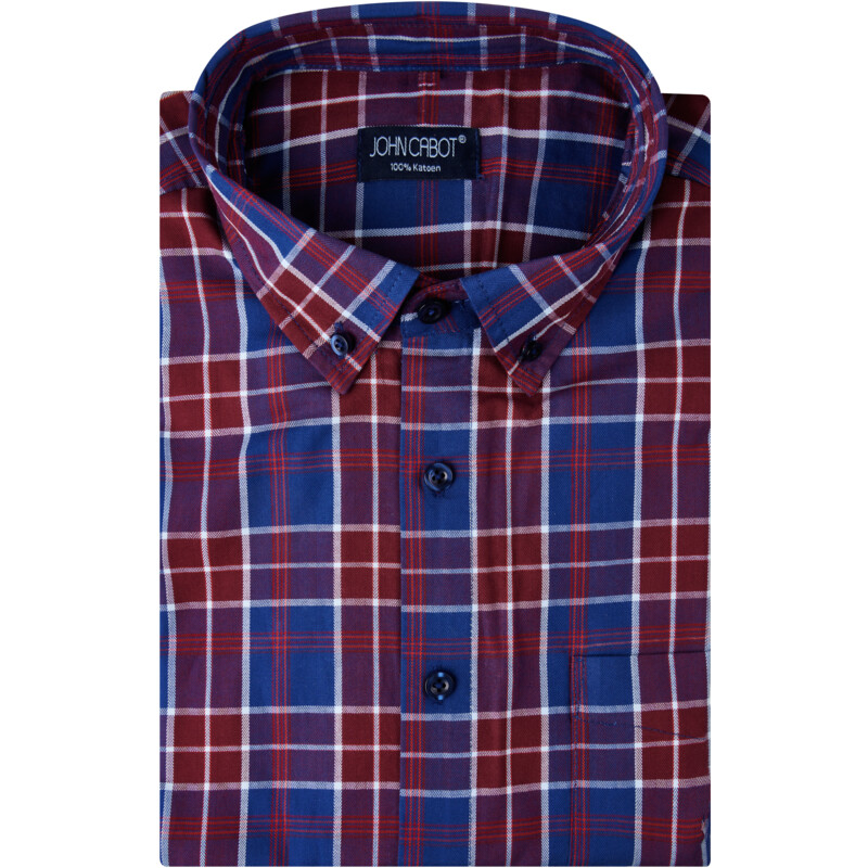 Een afbeelding van John Cabot Overhemd ruit rood 43-44