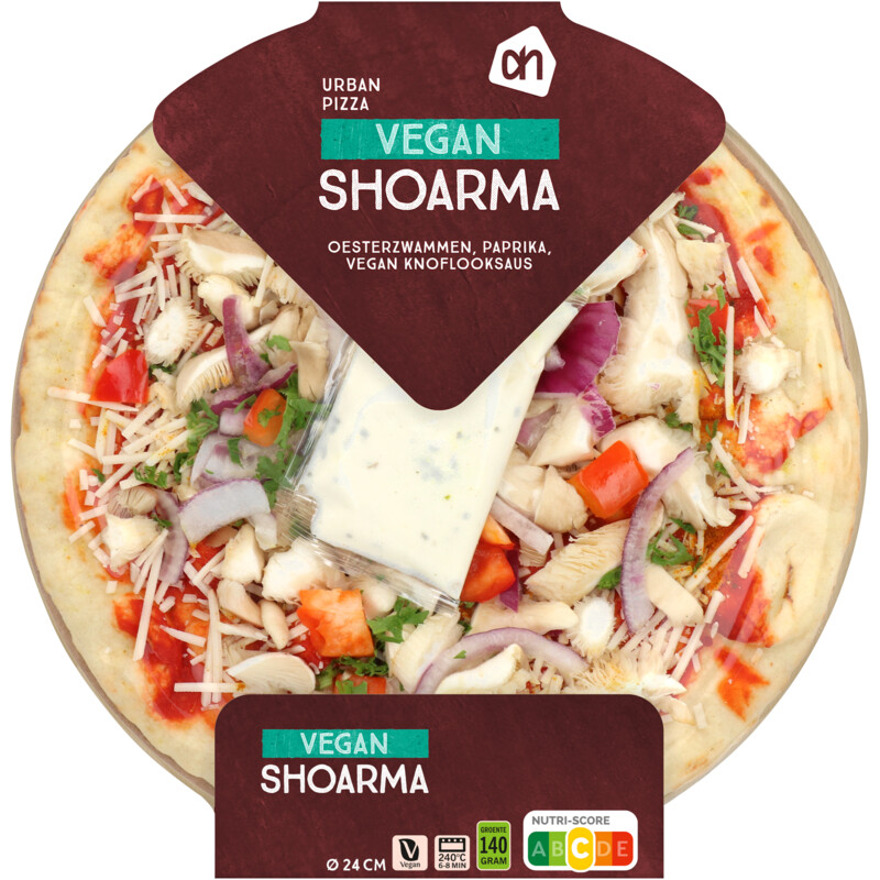 Een afbeelding van AH Vegan pizza shoarma