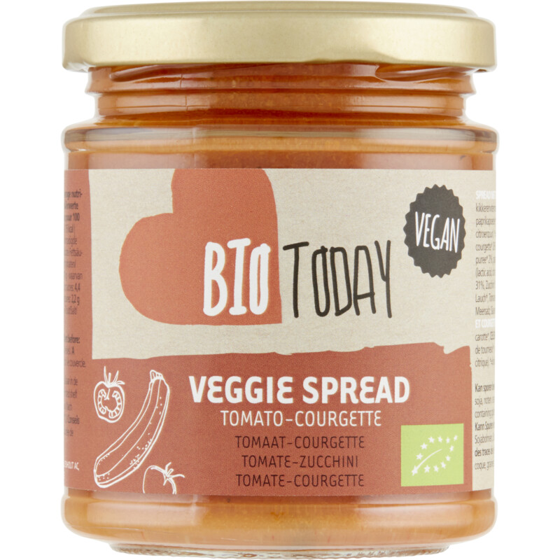 Een afbeelding van BioToday Veggie spread tomaat-courgette