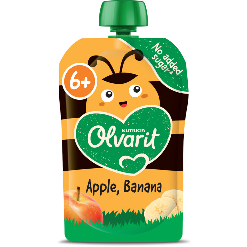 Een afbeelding van Olvarit Knijpfruit 6+ mnd appel banaan