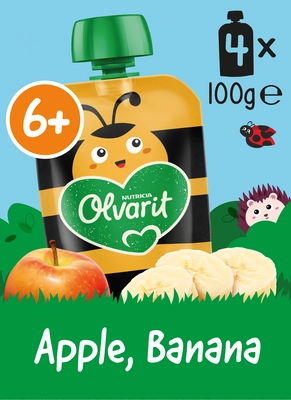 pdp-image-Olvarit Knijpfruit aple, banana 6m+ 4-pack