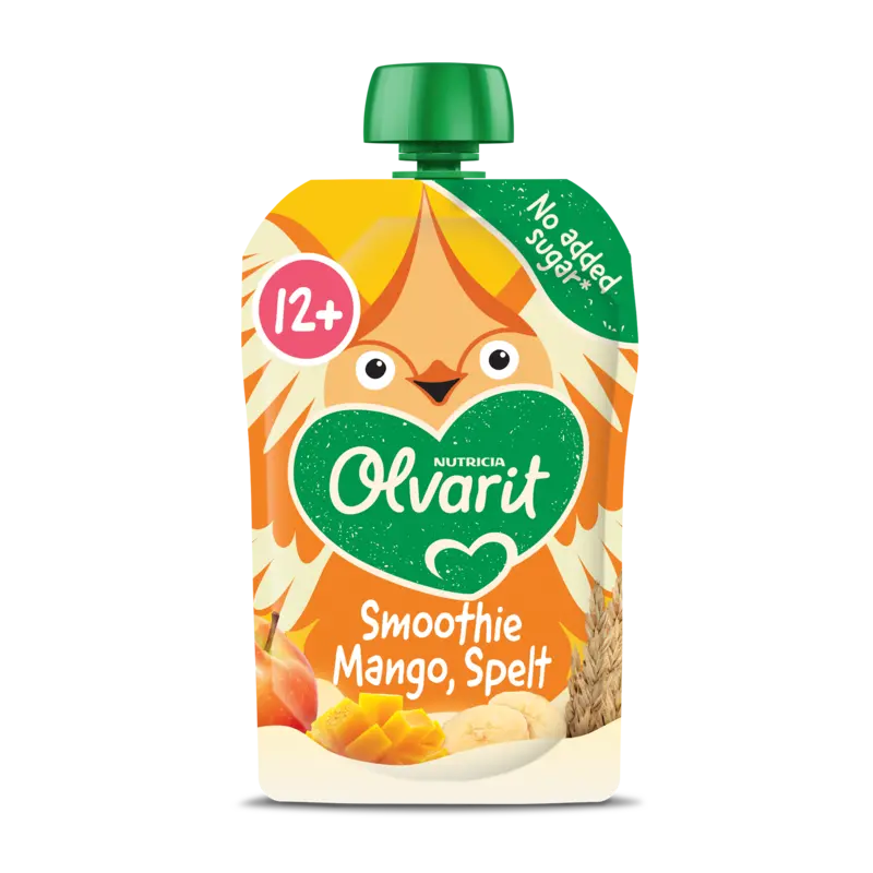 Olvarit Knijpfruit smoothie mango spelt 12m+