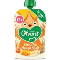 Een afbeelding van Olvarit Knijpfruit 12+ mnd smoothie mango spelt