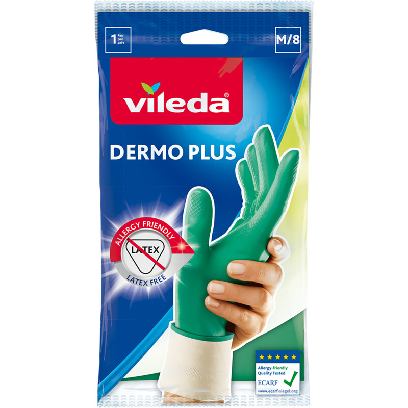 Een afbeelding van Vileda Handschoenen dermo plus maat M