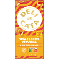 Afbeelding van Delicata Reep pure chocolade sinaasappel amandel