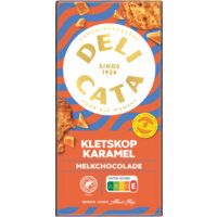 Afbeelding van Delicata Reep melkchocolade kletskop karamel