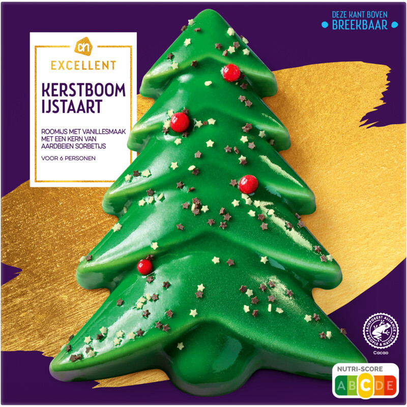 Een afbeelding van AH Excellent Kerstboom ijstaart