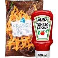 Een afbeelding van Heinz Tomaten Ketchup met AH Franse Friet