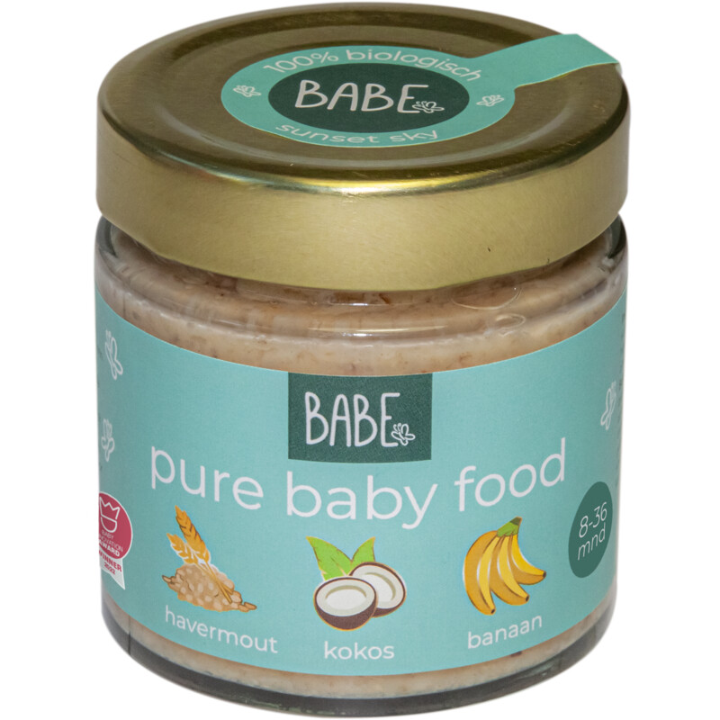 Een afbeelding van Babe Pure baby food havermout kokos banaan