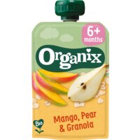 Een afbeelding van Organix Knijpfruit mango peer granola 6 mnd