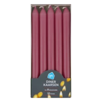 AH Dinerkaarsen oud roze 8 branduren
