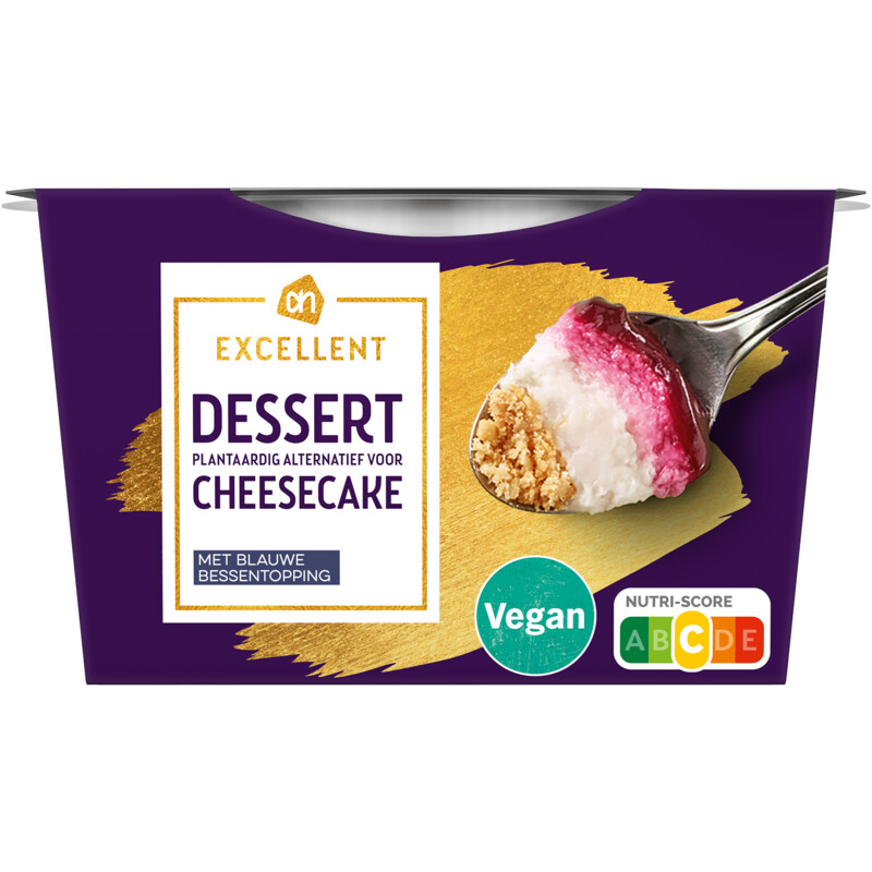 Een afbeelding van AH Excellent Plantaardig dessert cheesecake bes
