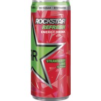 Een afbeelding van Rockstar Strawberry lime no sugar
