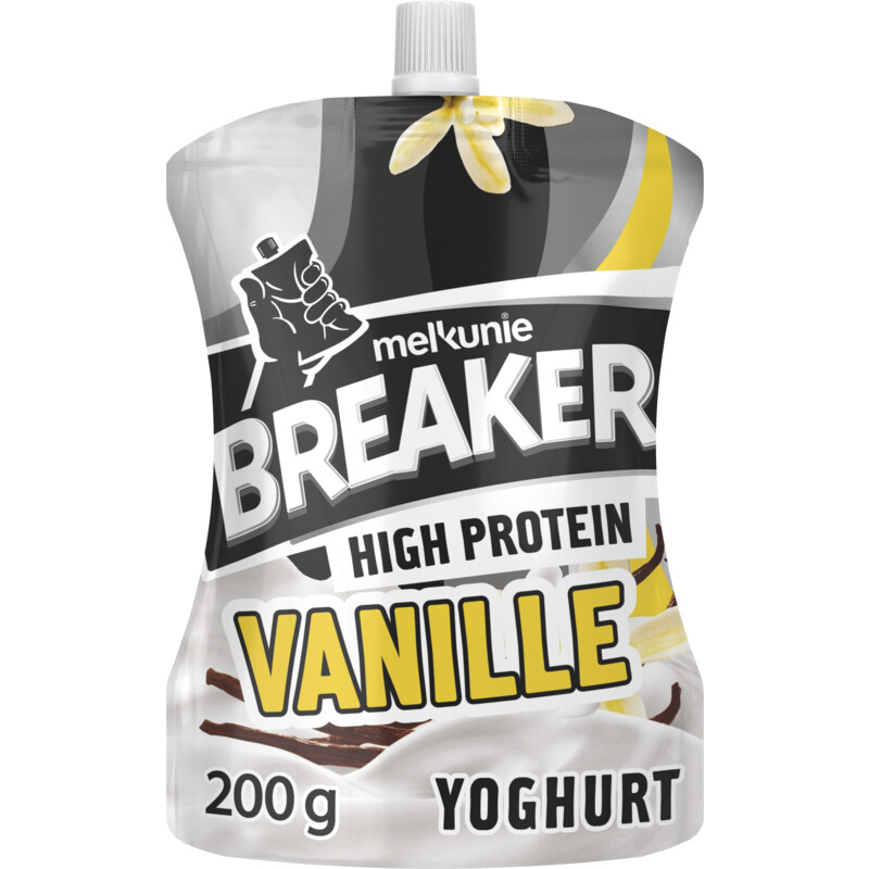 Een afbeelding van Melkunie Breaker high protein vanille yoghurt