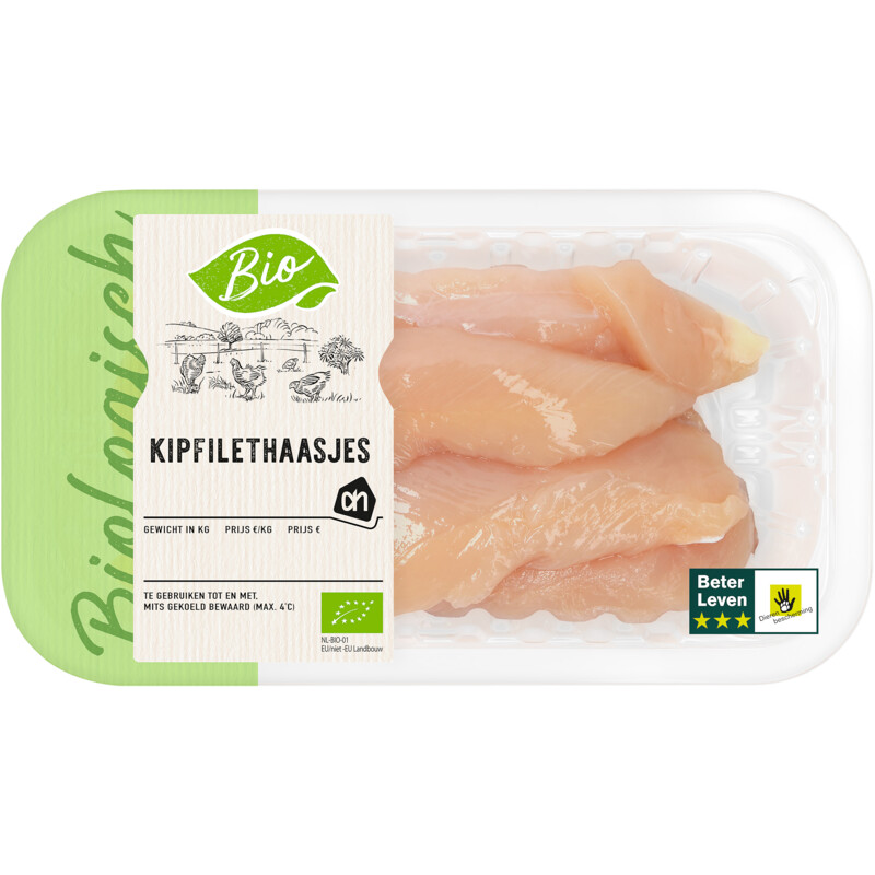 Een afbeelding van AH Biologisch Kipfilethaasjes
