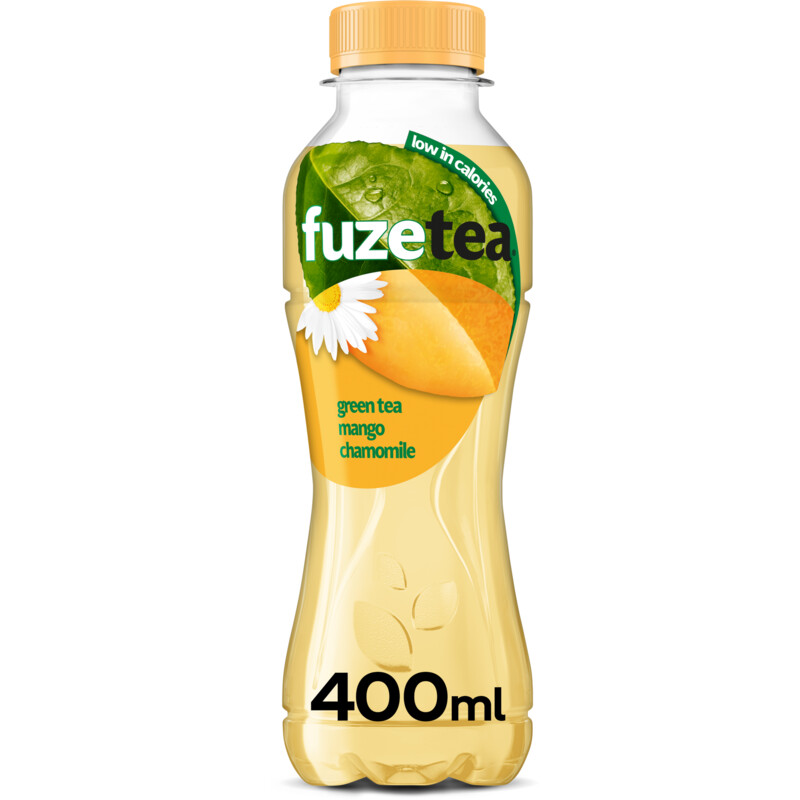 Een afbeelding van Fuze Tea Green ice tea mango chamomile