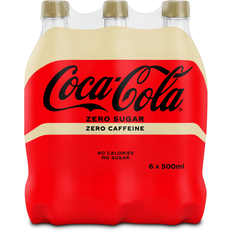 Een afbeelding van Coca-Cola zero caff free 6x0.5L BEL