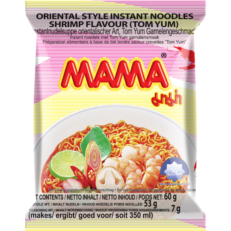 Een afbeelding van Mama Instant noodles garnaal