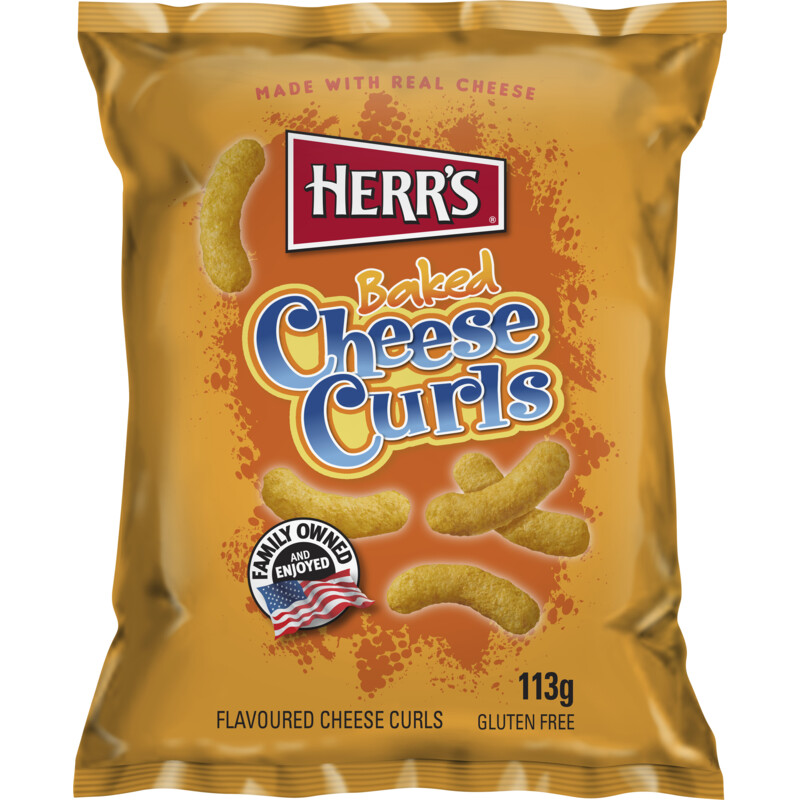 Een afbeelding van Herr's Baked cheese curls