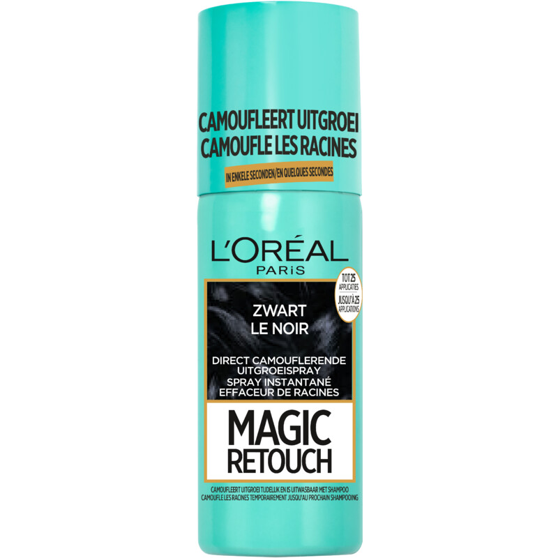 Een afbeelding van L'Oréal Magic retouch uitgroeispray zwart