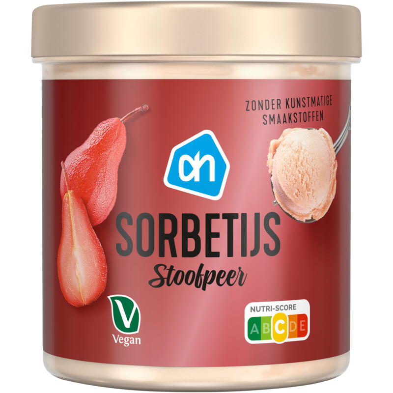Een afbeelding van AH Sorbetijs stoofpeer