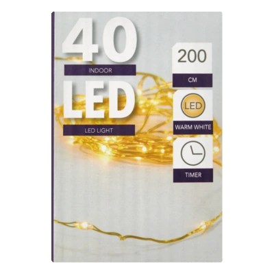 pdp-image-Svenska living Draadverlichting goud 40 led timer