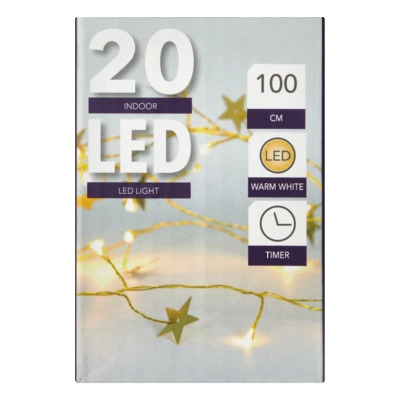 pdp-image-Svenska living Draadverlichting goud ster led timer