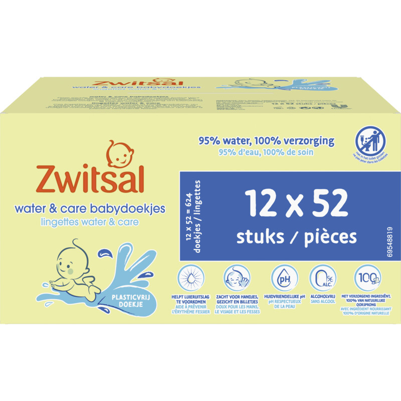 Pigment Overleven pols Zwitsal Water&care babydoekjes zwitsal geur bestellen | Albert Heijn