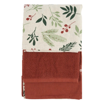 pdp-image-AH Keukentextielset rood blad