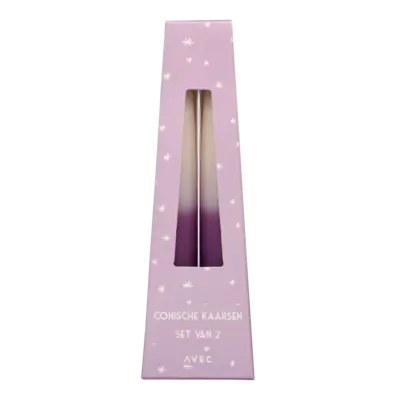 pdp-image-Avec Conische kaarsen lila 15cm