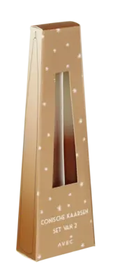pdp-image-Avec Conische kaarsen caramel 15cm