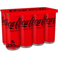 Een afbeelding van Coca-Cola Zero sugar 8-pack