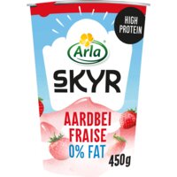 Een afbeelding van Arla Skyr aardbei yoghurt 0% fat